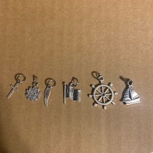 6 charms for a charm bracelet